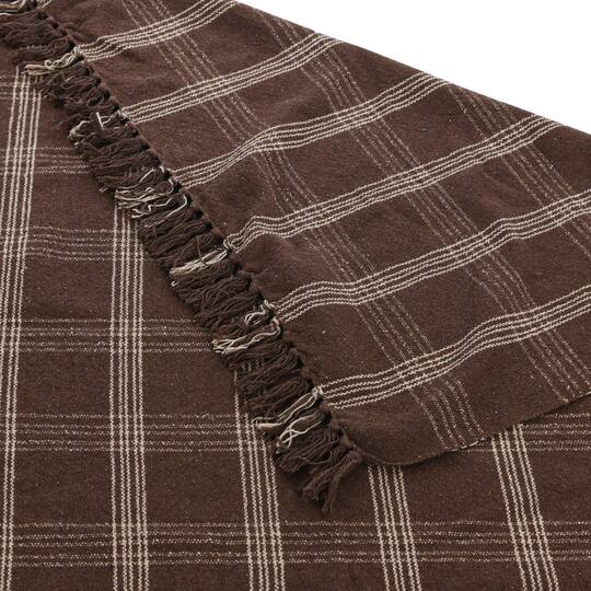 Hello Honey® Plaid Recycled Cotton Blend Throw Blanket with Fringe